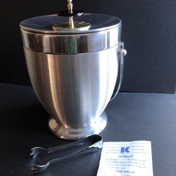 Vintage retro Mid-Century Space Age KROMEX Ice or Champagne Bucket Unused - Picture 1 of 5